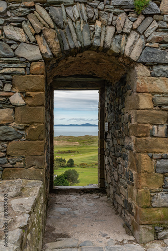 Views of Harlech Castle on the North wales coast