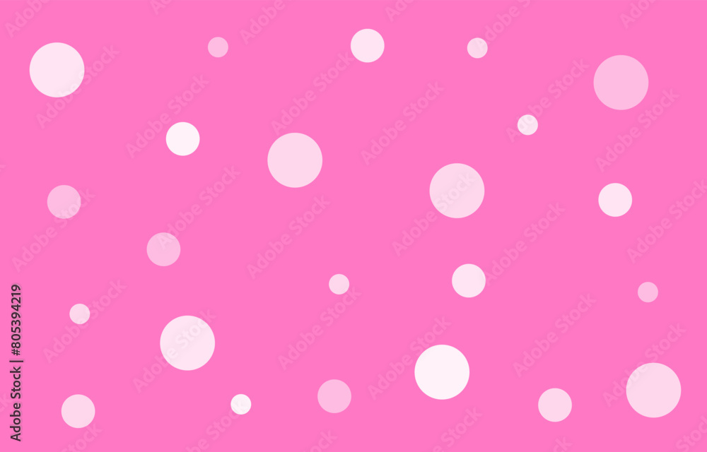 Pink background with circles.Valentine wedding card with space and polka dots.Geometric vector graphic. Pink background with circles.Valentine wedding card with space and polka dots.Geometric vector graphic.