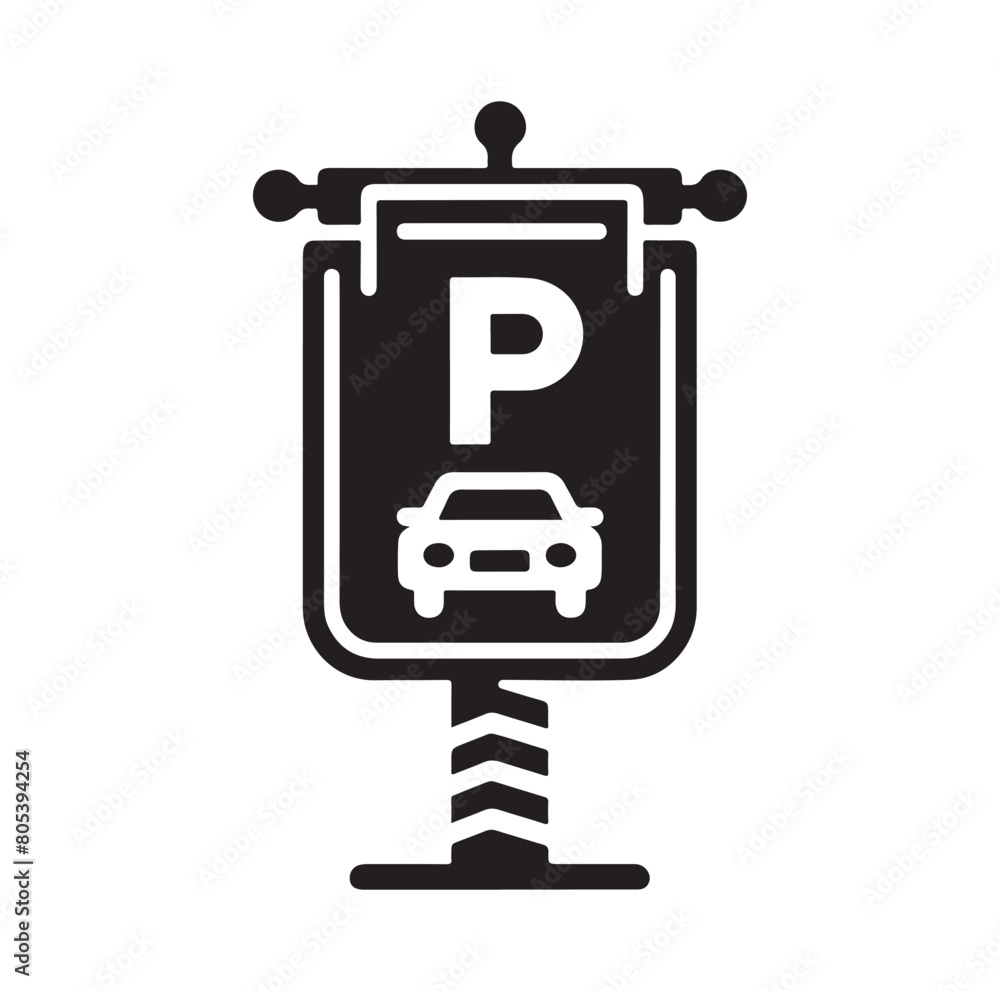 Parking icon. Car Parking Icon. Parking and traffic signs isolated on white background. Map parking pointer. Vector illustration. Parking icon. Car Parking Icon. Parking and traffic signs isolated on white background. Map parking pointer. Vector illustration.