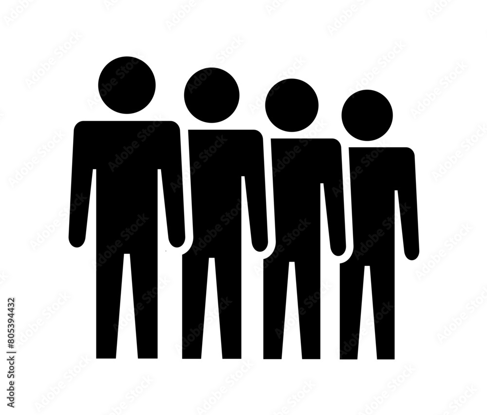 Symbol, ikona ludzi. Plik wektorowy.