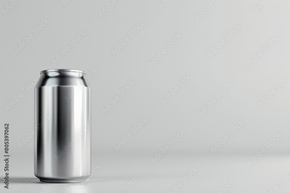 Studio photo of an isolated metal can on a white background. Studio photo of an isolated metal can on a white background.