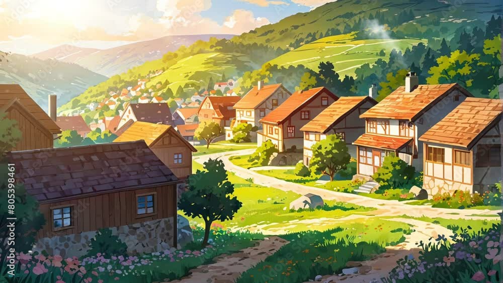 house in the mountains morning house in the mountains morning