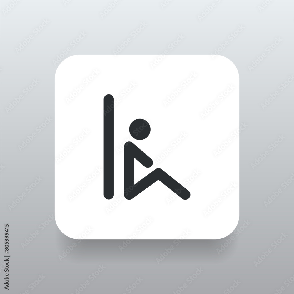 black stickman figure sitting rest on wall design icon concept black stickman figure sitting rest on wall design icon concept