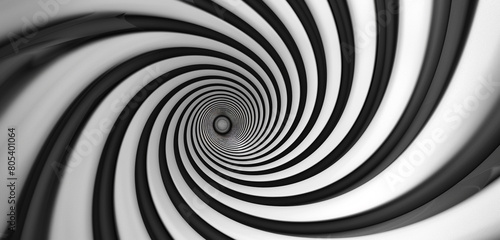 Eternal motion of black and white spiral abstract background 