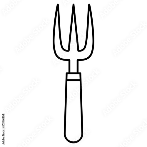 fork rake gardening equipment icon
