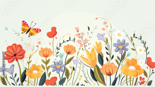 Seasonal postcard template with Spring Is In The Ai