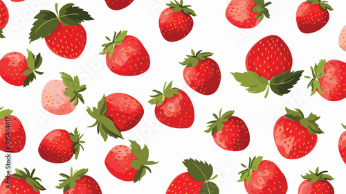 Seamless pattern with strawberries. Endless backgro