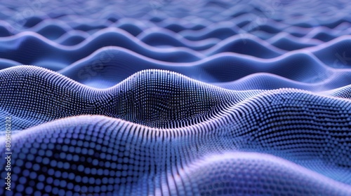 Abstract wavy lines created digitally in a computer-generated illustration photo