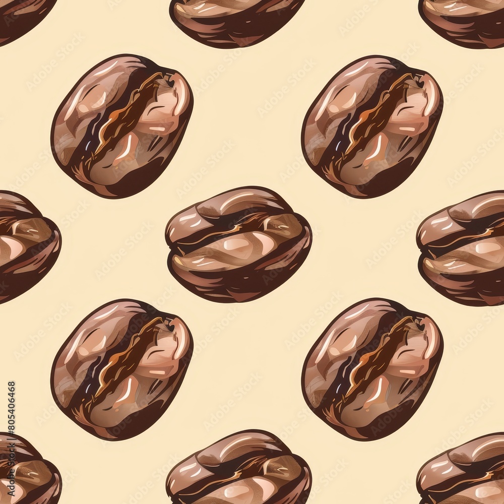Fototapeta premium Coffee beans abstract pattern background