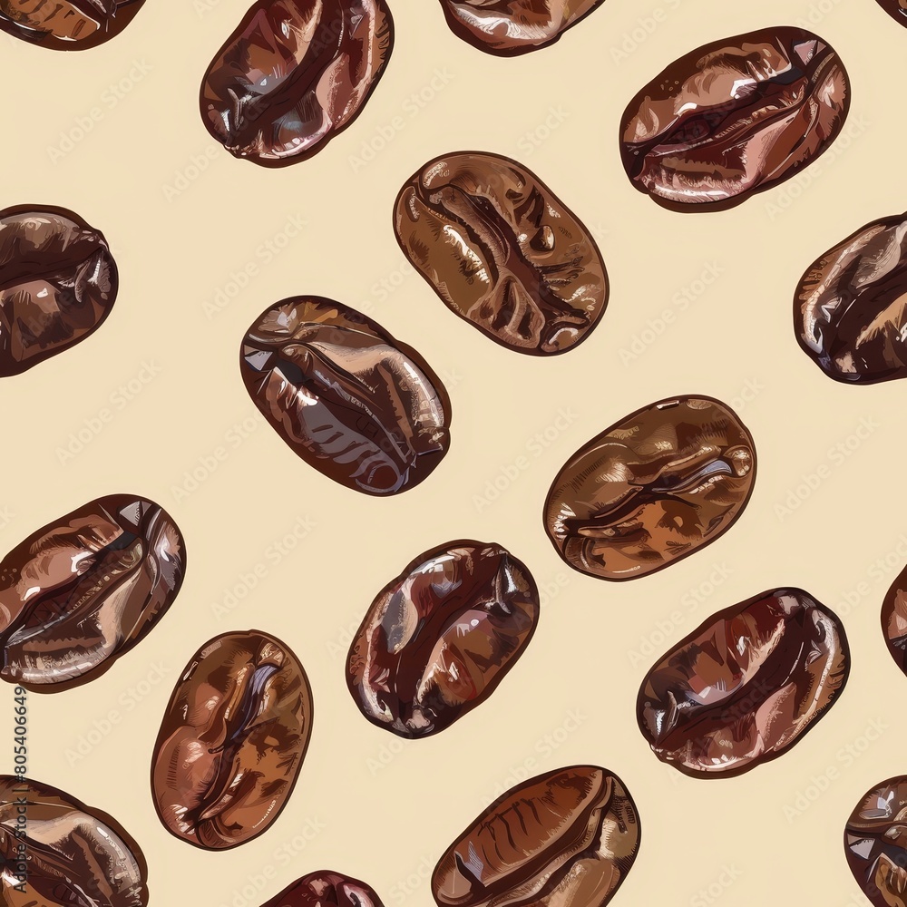 Coffee beans abstract pattern background Coffee beans abstract pattern background