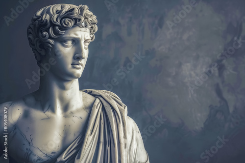 A classical statue in the style of classicism, captured in extreme detail and elegance