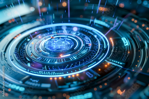 Wallpaper Mural Close-up demonstrate Illustrate a close-up of a futuristic technology in action, showcasing its functionality and design Torontodigital.ca