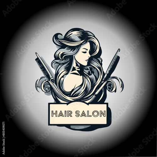 hair salon logo vector