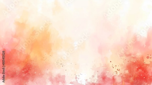 Abstract summer colors of red and yellow on a white canvas