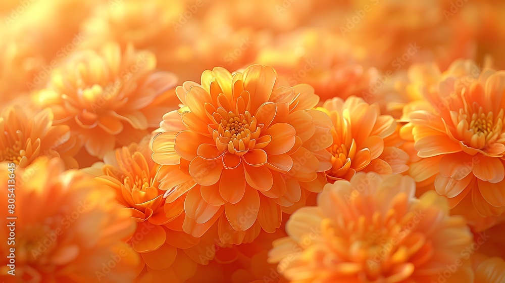 A close-up of vibrant marigold flowers, stylized with rich golden orange tones, bursting across a sunny backdrop. A close-up of vibrant marigold flowers, stylized with rich golden orange tones, bursting across a sunny backdrop.