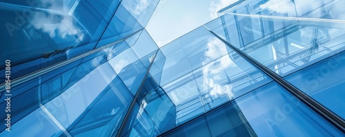 Modern abstract glass building background