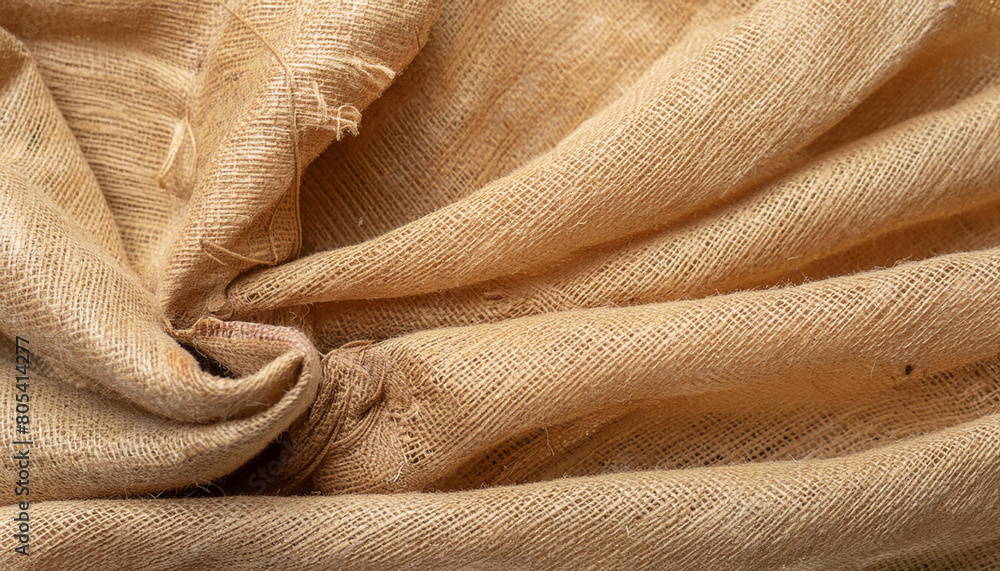 Top view of Burlap texture background weaves and folds Top view of Burlap texture background weaves and folds