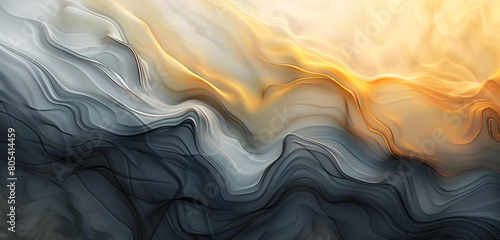 soothing horizontal gradient of profound golden and charcoal gray, ideal for an elegant abstract background photo