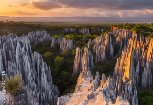 A view of the Tsingy de Bemaraha in Madagascar