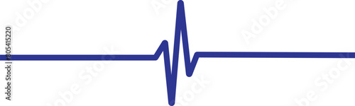 Heartbeat line. Emergency EKG monitoring. Heart beat. Electrocardiogram .  Vector illustration.