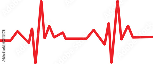 Heartbeat line, Pulse trace, ECG or EKG Cardio graph symbol for Healthy and Medical Analysis. Vector Illustration ECG Heartbeat Display.