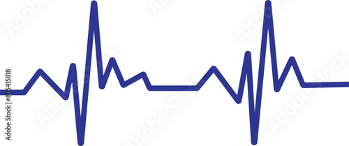 Heartbeat line illustration. Pulse line on display. Health Care and Medical services banner.