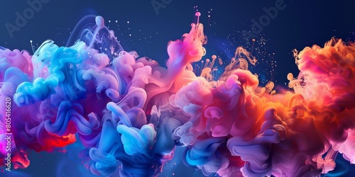 Colorful Ink Mixing Together