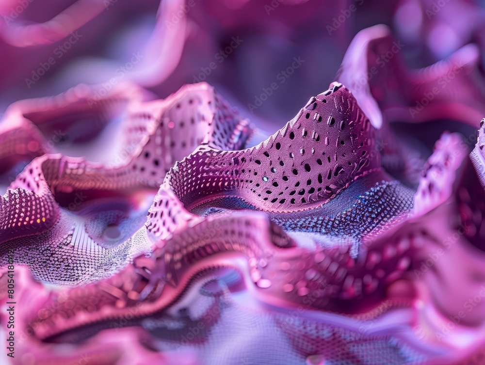 Fototapeta premium Detailed examination of a silicon die, focusing on the precise and complex features critical for semiconductor chips, close-up