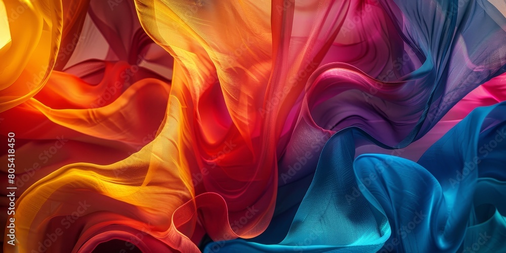 Fototapeta premium Close Up of Multicolored Cloth