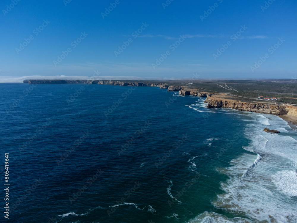 Aerial view of the Algarve coastline