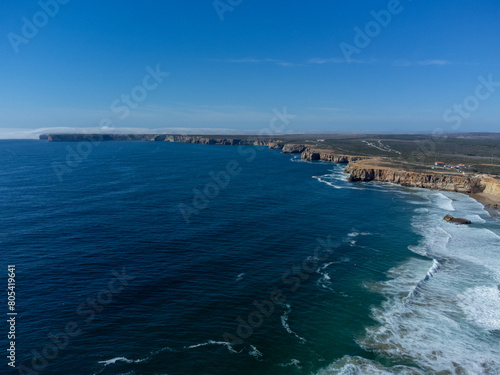 Aerial view of the Algarve coastline