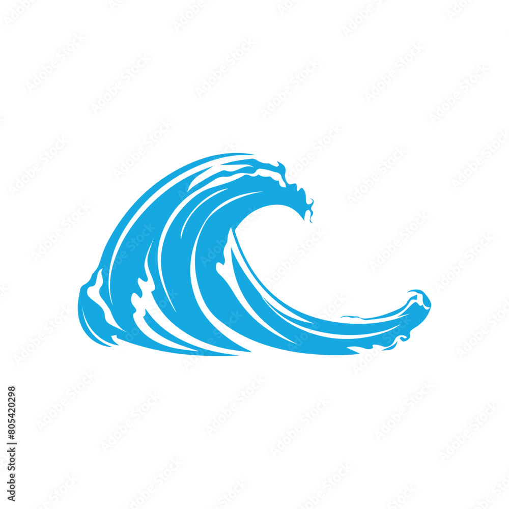 Blue sea waves icon on a white background. vector illustration design. Blue sea waves icon on a white background. vector illustration design.