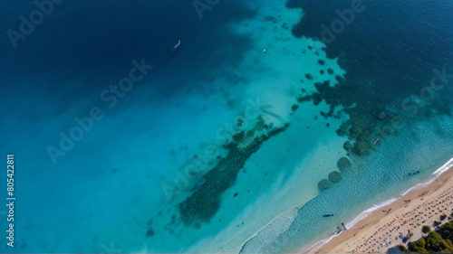 Aerial View of a Shipwreck in Shallow Turquoise Waters