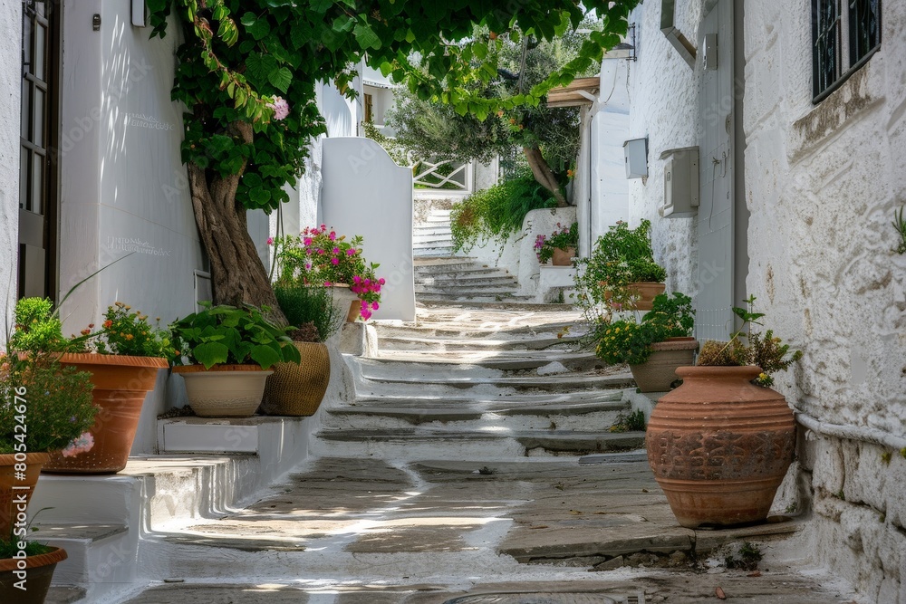 Naklejka premium Heraklion cultural center - building with sky. Beautiful simple AI generated image in 4K, unique.