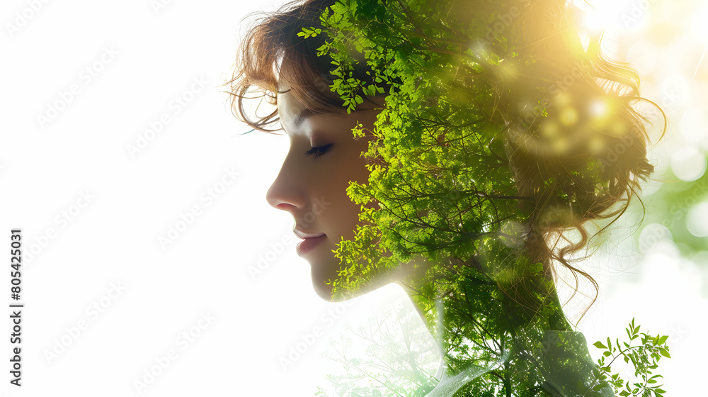 Women double exposure with Profit Celebrations and Sustainability at its Core in Business Women double exposure with Profit Celebrations and Sustainability at its Core in Business