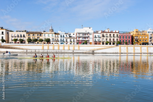 Betis treet by the Guadalquivir river, Seville, Spain