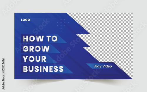 Editable YouTube thumbnail template design for YouTube videos, live stream, marketing agency, video thumbnail, and video cover template