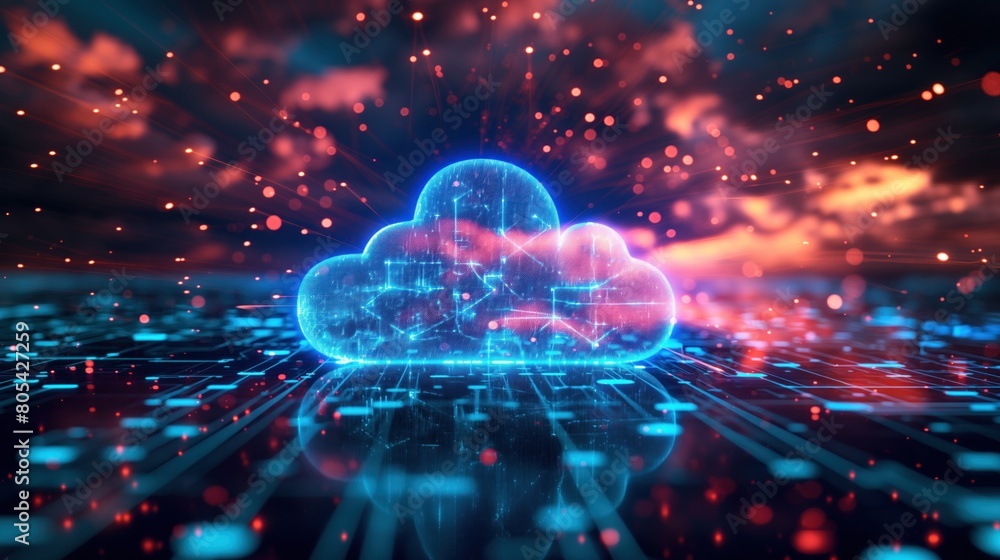 Cloud computing concept with digital light , cyber and furturistic Cloud Networking, Crypto, AI, Firewall Network Security, Artificial Intelligence, Cyber Security, Cloud Managed. Cloud computing concept with digital light , cyber and furturistic Cloud Networking, Crypto, AI, Firewall Network Security, Artificial Intelligence, Cyber Security, Cloud Managed.