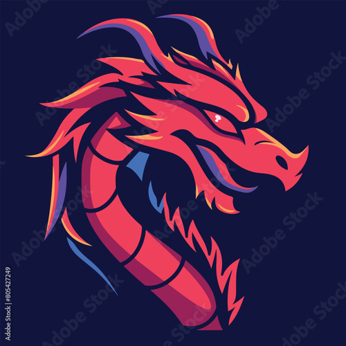 Wallpaper Mural Dragon mascot vector illustration Torontodigital.ca