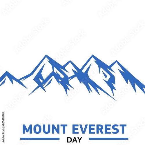 Mount Everest Day. International mount everest day banner poster design. May 29