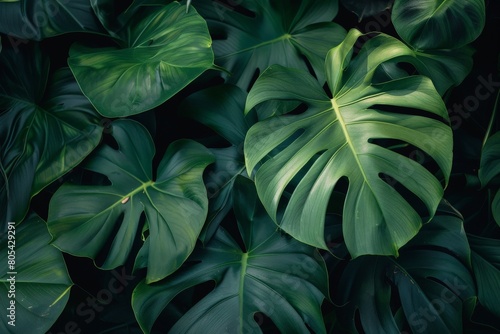 Nature concept. Layout with texture a green leaf close-up. Background with Leaves vintage dark green color and white frame. Beautiful simple AI generated image in 4K, unique.