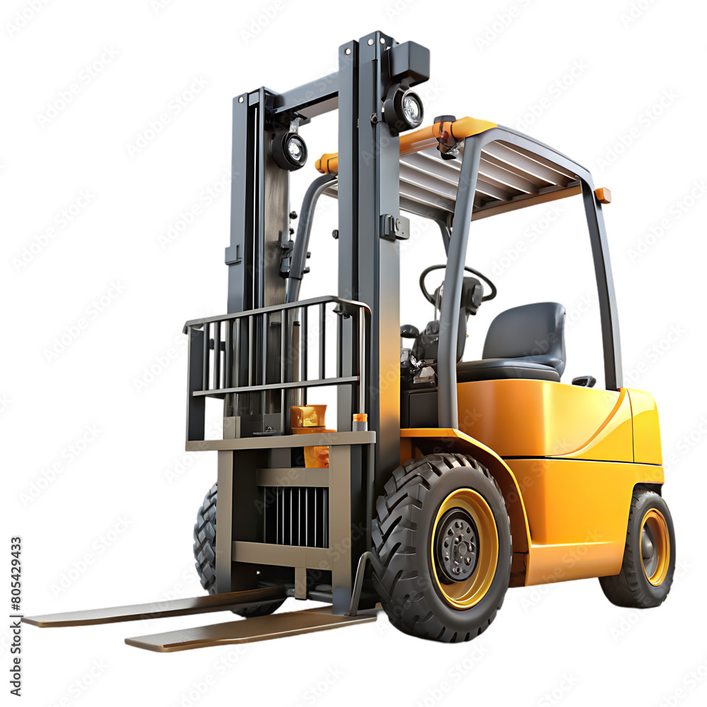 Forklift isolated
