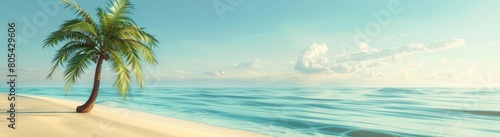 Beach banner and single tree in Golden Beach.