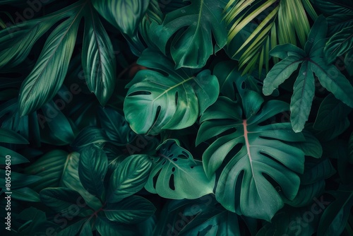 Green leaves of Fittonia albivenis - species of flowering plant in the family Acanthaceae. Carpet of dark green foliage.. Beautiful simple AI generated image in 4K  unique.