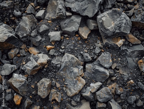 Wallpaper Mural Macro view of rocks and soil at the site of an open pit mine, capturing the essence of natural resource extraction, close-up Torontodigital.ca