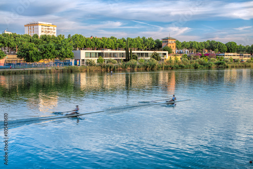 The Guadalquivir river from La Cartuja island, Seville, Spain.