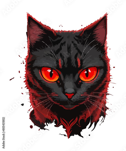 Cute cat illustration vector