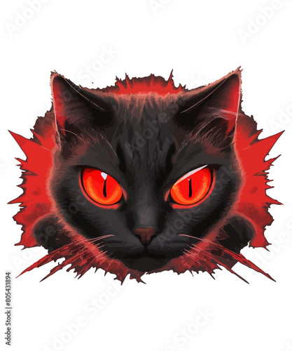 Cute cat illustration vector