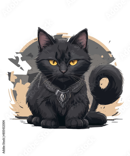 Cute cat illustration vector