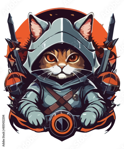 Cute cat illustration vector
